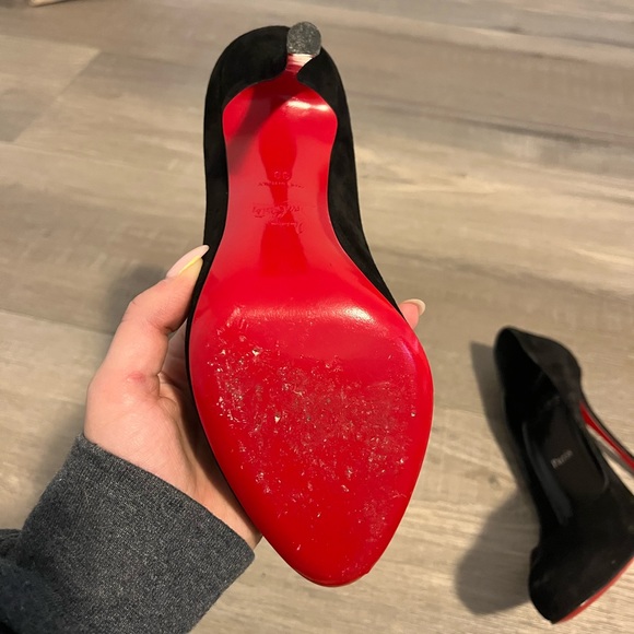 Louboutin Dolly 100 Suede Pumps - Picture 3 of 4